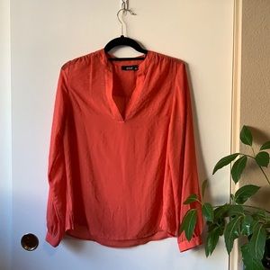 Salmon & Gold detail Blouse